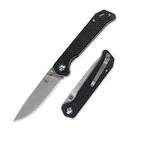 Kizer Cutlery Begleiter Folding Pocket Knife G10&Carbon Fiber Handles Knife, Begleiter V4458E1 (Black G10&Carbon Fiber Handle + N690 Blade) #TOP27