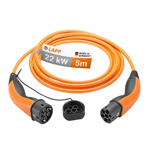 Lapp Mobility Kabel do ładowania typu 2 22 kW/gładki / 32 A / 3-fazowy/kabel do ładowania samochodu elektrycznego/tryb 3/5 m