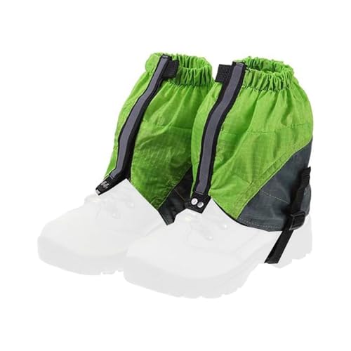 BBTISG 1 Pair Reflective Hiking Gaiters, Outdoor Waterproof Anti-tear Legging Ankle Gaiters Outdoor Hiking Walking Climbing Hunting Snow (Green)