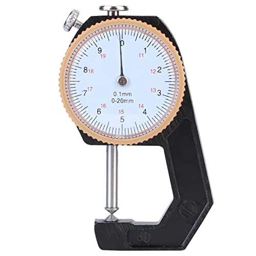Calibrador de Espesor, Calibrador de Dial Redondo de Aleación de Aluminio, Herramienta de Medición de Espesor Resistente al Desgaste para Láminas de Papel y Metal miniatura 7