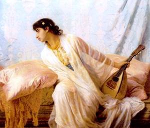 Peinture à l'huile de Edwin Longsden Long Her Listening Ear reproduction tableau