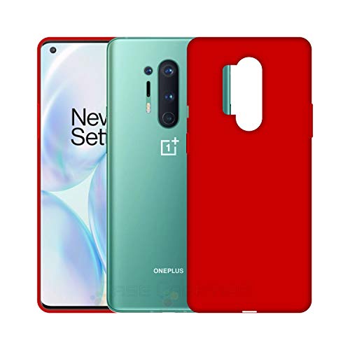 Image of Case Creation Luxurious OG Series for Oneplus 8 Pro Case Cover,Anti-Dirty Slim Case Frosted Matte Cute Candy TPU Raised Bezel (Splash of Color) Back Cover for Oneplus 8 Pro - Glamour Red