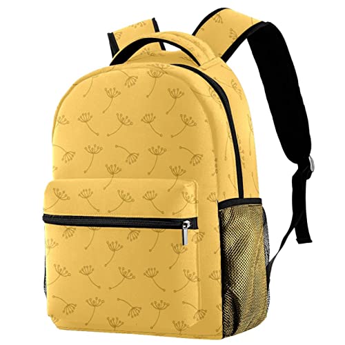 Sac à dos de voyage jaune pissenlit idéal pour les sorties campus