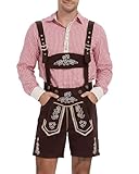 Photo Gallery lvcbl pantaloncini da uomo oktoberfest lederhosen da uomo bavarese costume tradizionale lederhosen, marrone scuro, l Photo Gallery lvcbl pantaloncini da uomo oktoberfest lederhosen da uomo bavarese costume tradizionale lederhosen, marrone scuro, l