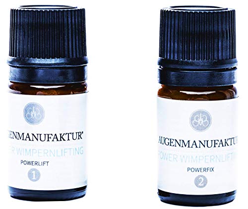 Preisvergleich Produktbild Augenmanufaktur Wimpernlifting Duo Set professionell für lange voluminöse natürliche Wimpern - Powerlift & Powerfix Fläschchen