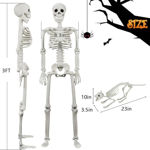 Lighted Human & Cat Skeleton Halloween Decorations Outdoor/Indoor - image 3
