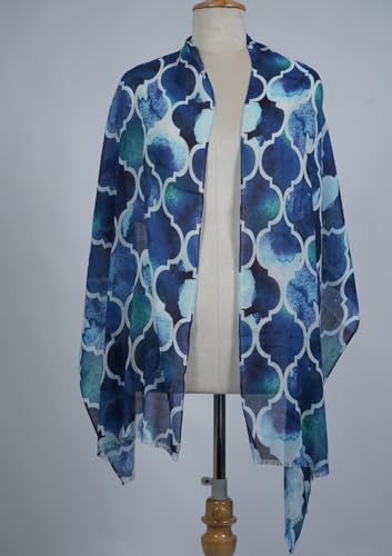 Image of VIC Cotton Modal Digital Print Scarf for Women | Digital Print Designer Stole | Soft Lightweight Luxury Wrap | Premium Cotton Modal Blend | 55 x 170 cm | VIC-SM-DP5517