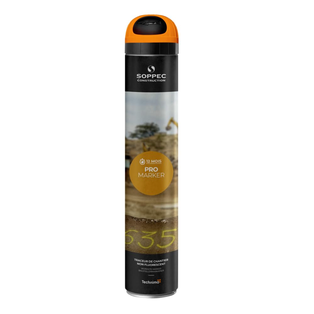 Soppec Orange Line Marking Spray 750ml Temporary Pro Marker Paint Survey