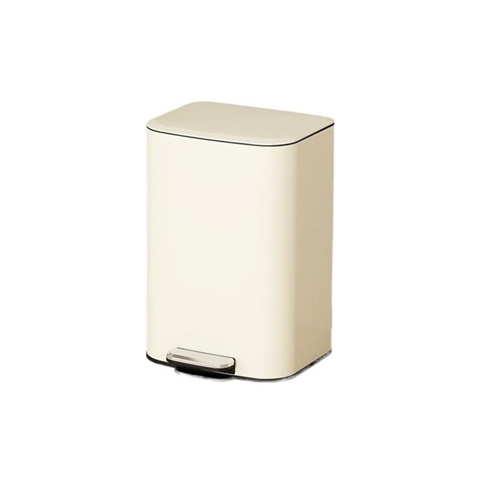 Trash Can Covered trash can, bathroom, kitchen Garbage Can(White)
