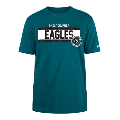 PHILADELPHIA EAGLES Camiseta Unisex de la NFL con impresión Frontal de Tinta de Alta Densidad, Color Original del Equipo
