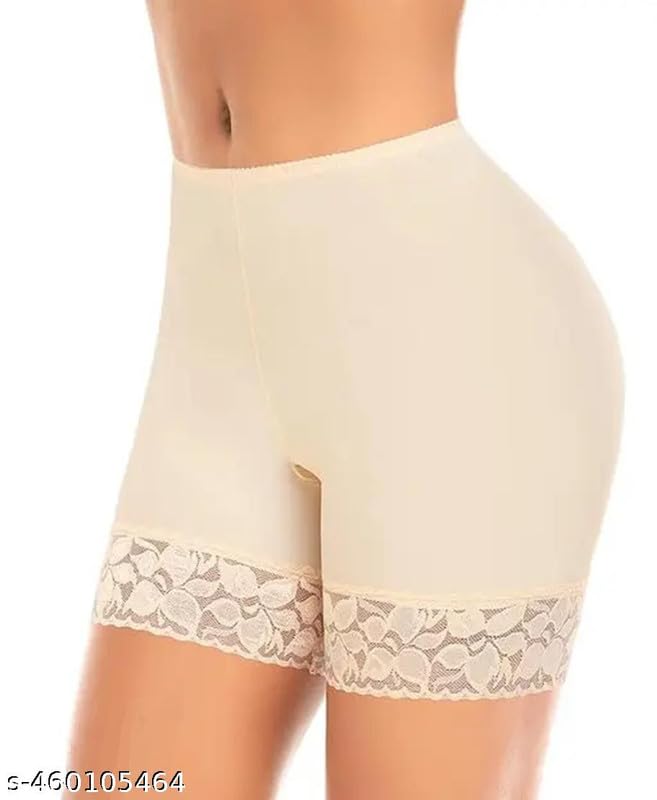 Image of Women Cotton Blend Stretchable Skinny Shorts - Soft 4-Way Stretch Safety - Comfortable Inner for Skirts, Dresses & Kurtis - Breathable Anti-Chafing Fabric