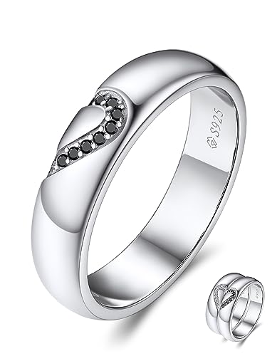 MomentWish Wedding Ring for Men, Moissanite Engagement Ring for