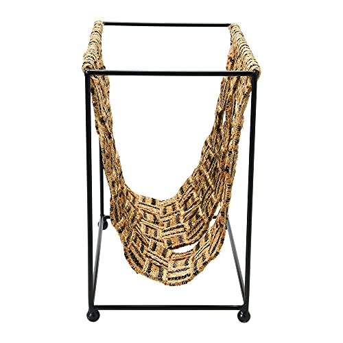 Main + Mesa Woven Jute and Metal Magazine Holder, Natural/Black by Main + Mesa - Image 8