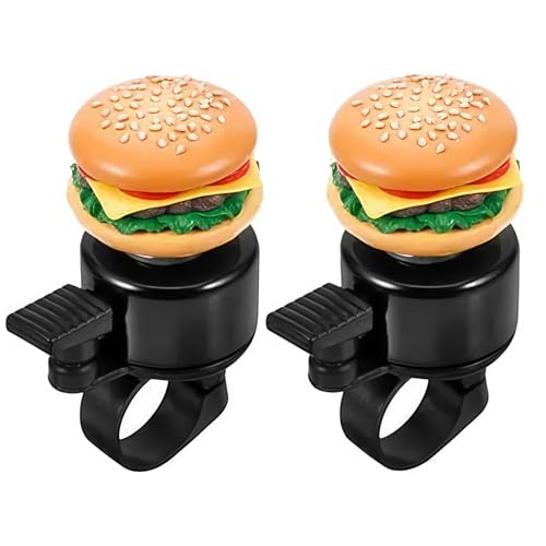 Hamburger Shape Bike Bell, Loud Clear Sound, Yellow