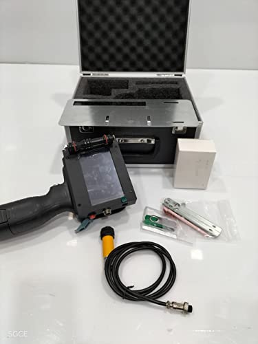 Image of P100 Handheld Manual Inkjet Printer | TIJ 2.5 Thermal Foaming | Touch Screen /Barcode and QR Code Inbuilt | USB Storage Supported Heavy Duty Model | Includes Black Ink Cartridge