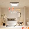 Hawkrown 4 in 1 Bathroom Exhaust Fan with Light, 1760W Heater Fan Light Combo, 190 CFM Bathroom Fan, 1.0 Sone Exhaust Fan with Heater, Light, Ventilation for Home, Bath, Hotel