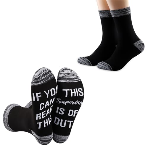 LEVLO 1 Pair Supervisor Colleague Gifts This Supervisor Is Off Duty Socks BFF Father Boss Colleague Retirement Gifts - Main Image