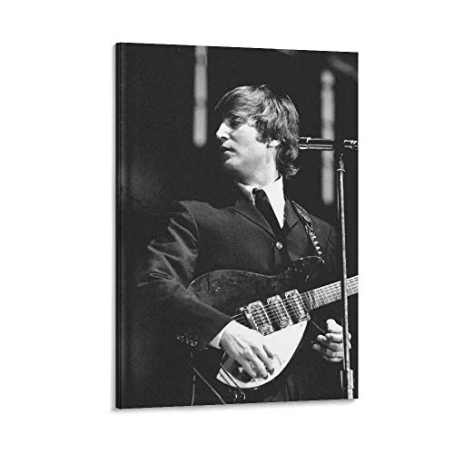 LIULANG Poster décoratif John Lennon The Beatles Guitarra – 60 x 90 cm - Les Beatles, Paul McCartney, John Lennon, RIngo Starr, George Harrison LIULANG Poster décoratif John Lennon The Beatles Guitarra - 60 x 90 cm