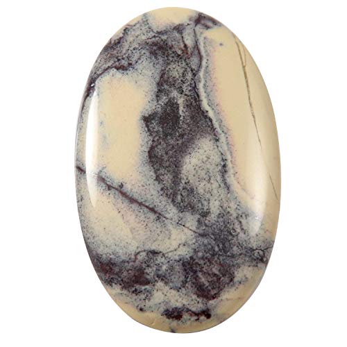 Jaspe exotique ovale cabochon pierre naturelle porcelaine 63,9 carats pour bijou fait main