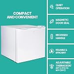 Koolatron Congélateur profond - 1 étagère câblée, Garage prêt, Entreposage de la viande, Dégel manuel, Space Sauver, Pour la maison, Appartement, Sous-sol, Dortoir, Chambre, 1.2 Capacité des pieds cubiques Blanc