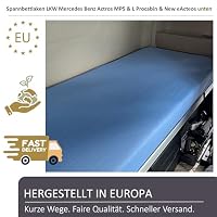 Spannbettlaken LKW passend für Mercedes-Benz Actros MP5, Actros L ProCabin & eActros – passgenau für Fahrerhaus Bett (Blau, Unten) – Ansicht 5