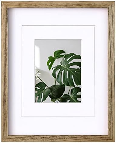 EGOFINE 6x4 Photo Frame White - Made of Solid Wood for Table Top and Wall Mounting