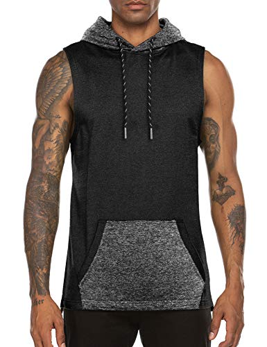 COOFANDY Men's Gym Tank Top Lightweight Quick-Dry Fit Hooded Leisure Shirts
