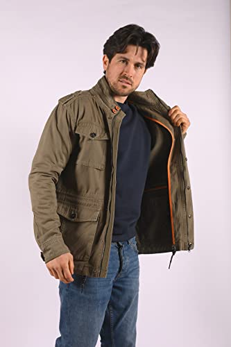 Blouson Strike kaki robuste à manches longues et coupe XXL ample