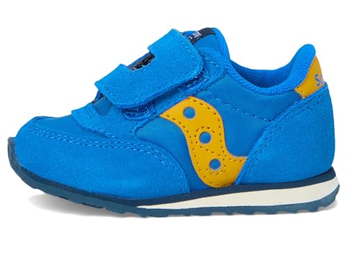 Saucony Jazz Hook & Loop Sneaker (Toddler/Little Kid), Blue/Yellow, 8 US Unisex4