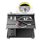 Multi-Functional Cutting Tool Machine, DIY Hobby Handmade Woodworking Bench Cutting Machine Compact Bench with Adjustable Speed and Accessories for Cutting, Grinding, Polishing