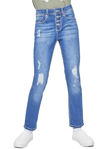 YMI Girls Essential Button Fly Skinny Jeans