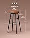 VASAGLE EKHO Collection - Bar Stools Set of 2, Bar Height Bar Stools, Kitchen Counter Stools, Mid-Century Modern Backless Counter Stools, 30-Inch Tall, Kitchen Island Home Bar, Caramel Brown