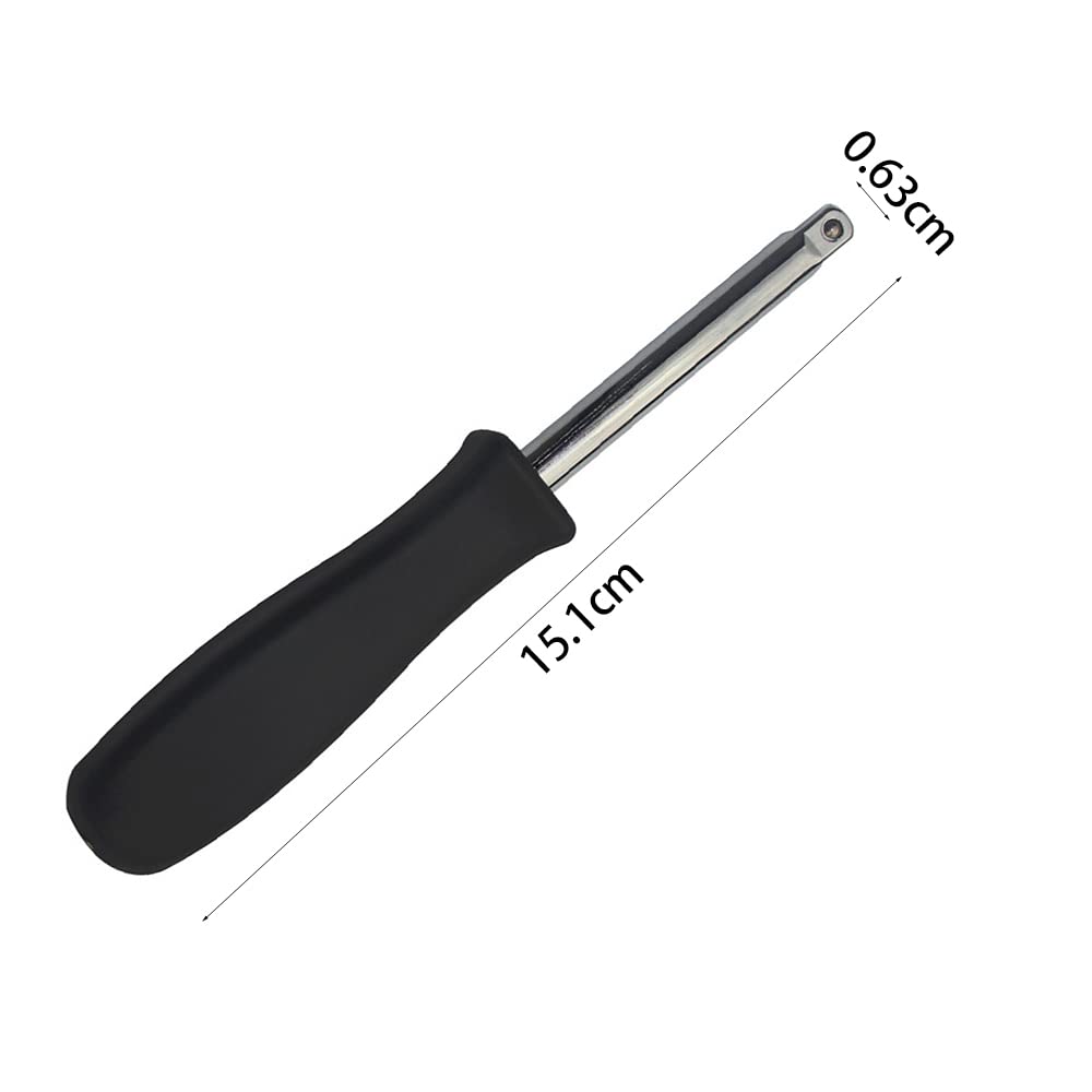 BLLNDX Stecknuss-Treiber Griff 1/4 Zoll – Schwarz, Rutschfester Griff Für Autoreparatur