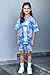 Arshiner Girls 2 Piece Outfits Cute Tie Dye Clothes Drop Shoulder Tee and Biker Shorts Sets Kids Summer Clothing Sets 9-10Y