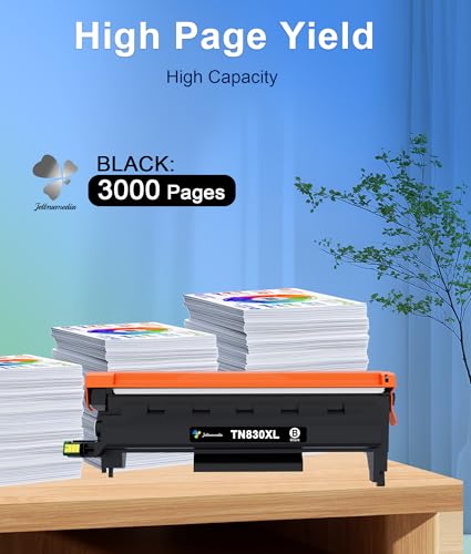Image of TN830XL Black Toner Cartridge Compatible for Brother TN830 TN-830XL 830 TN830XL Toner Black for Brother Printer DCP-L2640DW HL-L2460DW HL-l2405W MFC-L2820DW HL-L2400D HL-L2480DW Printer (4 Pack)