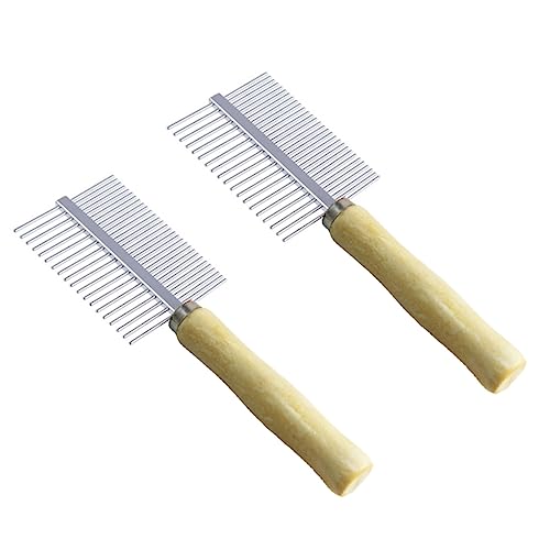COLLBATH Pet Grooming Comb Set Dog Slicker Brush Cat Brush for Shedding Removal