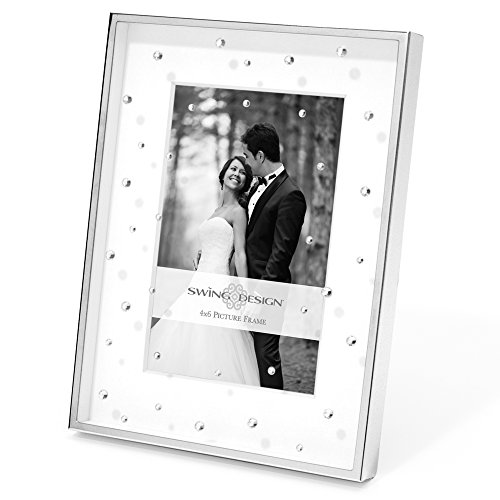 Swing Design Celia Picture Frame, 4 by 6-Inch, Silver Plate