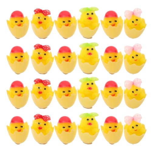 Mini poussins de Pâques en peluche lot de 24 figurines pour décoration et loisirs créatifs
