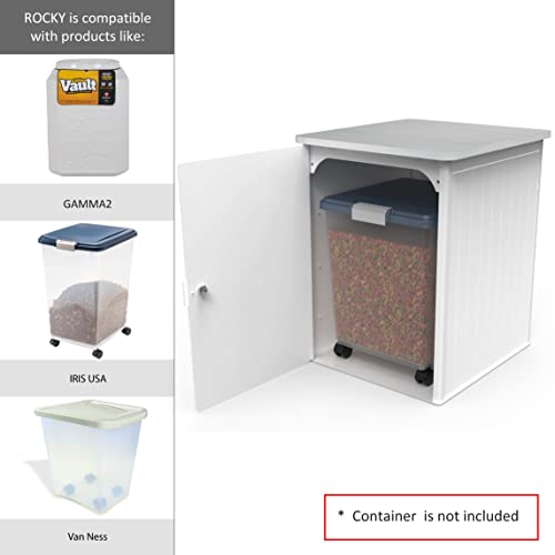 Palram Rocky Pet Food Storage Containers Cabinet With Integrated Feeding Station For Dogs And Cats #TOP1