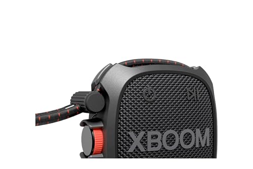 LG XG2T XBOOM Go Wireless Speaker with Powerful Sound and up to 10 HRS of Battery, Adjustable String, IP67 with Miltary Standard Durable 9