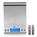 himaly Báscula de Cocina, digital báscula de acero inoxidable, Balanza de Alimentos Multifuncional 5kg/1g , Color Plata (Baterías Incluidas) (Metal)