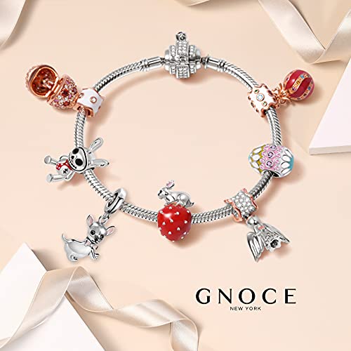 GNOCE Chihuahua Pendant Charm Sterling Silver Dangle Animal Charms Bead Fit Bracelet/Necklace Gift For Women Wife4