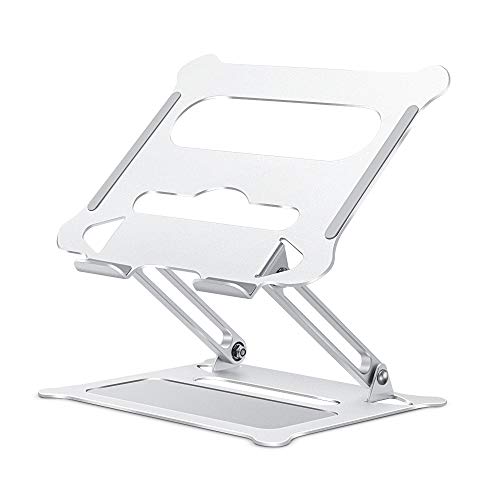 Adjustable Laptop Stand for Desk, Ergonomic Portable Aluminum Laptop Desk Stand, Non-Slip, Stable, Foldable Laptop Riser, Compatible with MacBook Pro/Air and More Notebooks in 10
