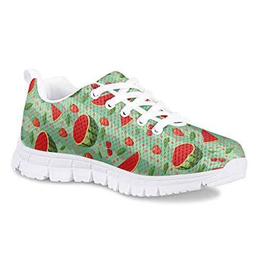 Girls Cute Running Shoes Novelty Graphic Print Lightweight Tennis Sneakers Kids Casual Lace Up Breathable Mesh Shoes2