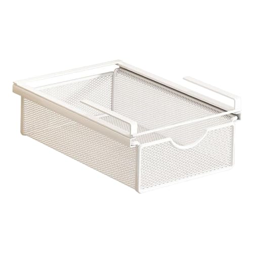 Under Shelf Storage Basket Rack Versatile Practical Pull Out Table Shelf Under Cabinet Hanging Basket for Home Kitchen, S Widen