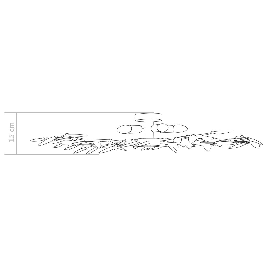 Deckenleuchte mit Acrylglas-Blätter für 5 x E14-Lampen Grün,Heim & Garten,Beleuchtung,Kronleuchter, Wand- & Deckenbeleuchtung,Deckenleuchten,Grün,3.02 kg-289241