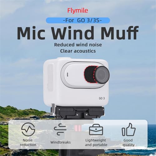 Mikrofon-Windschutz für 360 GO 3S Winds, Geräuschreduzierung, Windschutzscheibe, Schaumstoff, winddicht, Filterzubehör, 6 Stück