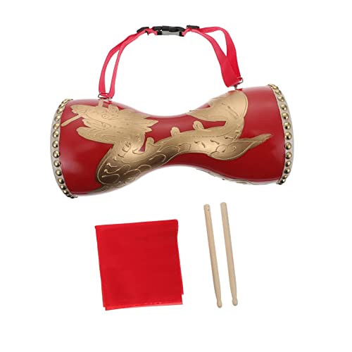 Mikinona 1 Set Cowhide Kids Professional Props - Learning Celebrations Use Adult Supplies Red Stick Auspicious Tambourines Instrument New Waist Percussion Dance Adults/Kids Chinese Year #TOP6