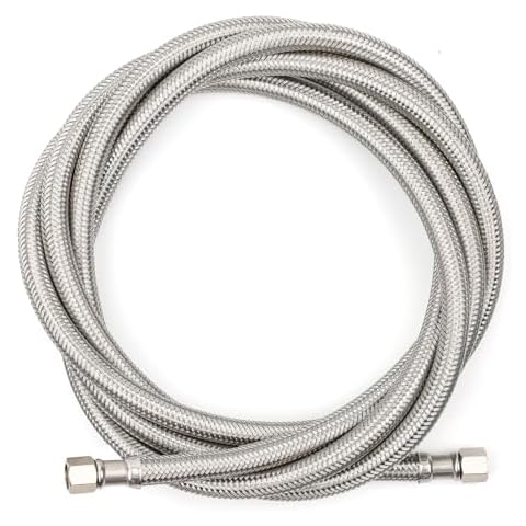 Klabb 10FT Stainless Steel Ice Maker Hose Cover