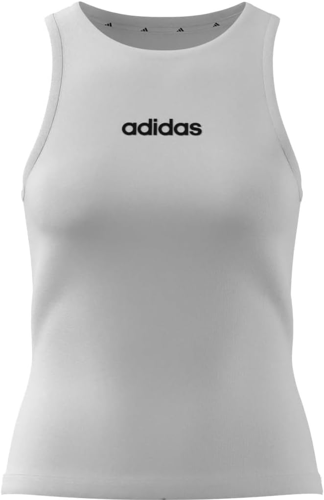 Adidas Womens Essentials Linear Slim Cotton Tank Top - Image 7
